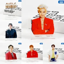 Kpop EXO Members Kawaii Standing Action Figure Doll Acrylic Standee Action Table Decor Stationery Set