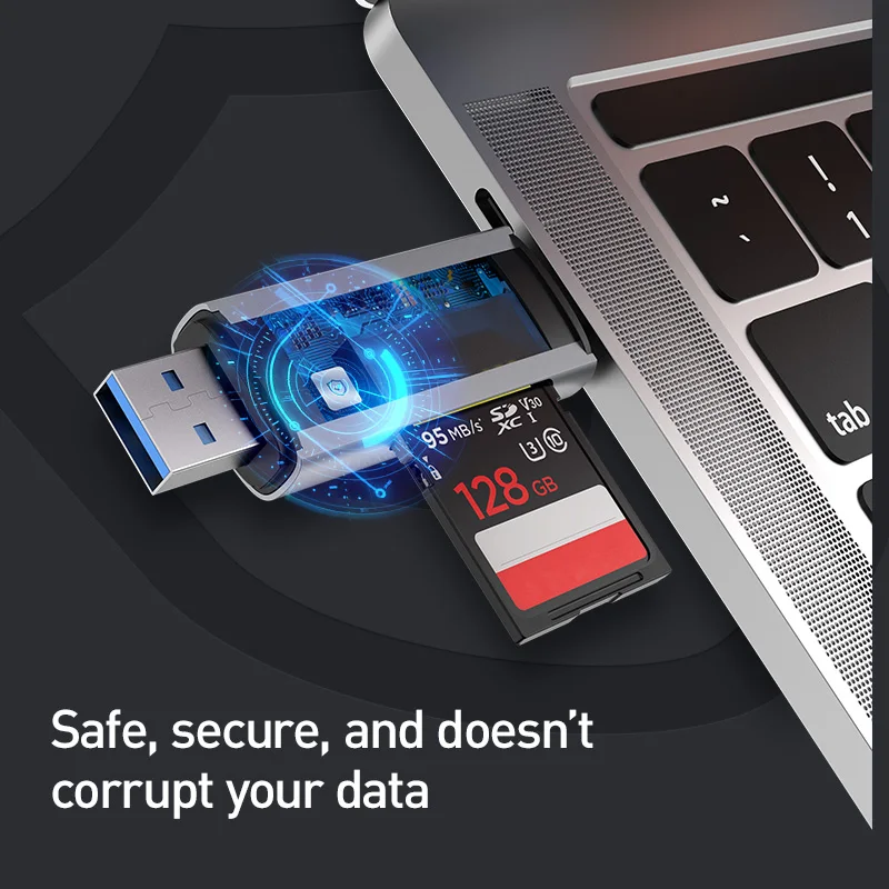 Baseus USB 3 0 кардридер SD Micro TF флэш карта адаптер для ноутбука OTG Type C на мульти