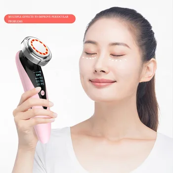 

LED Beauty Instrument Face Beauty Massager Hot Cold Hammer Ultrasonic Cryotherapy Facial Vibration Massager Face Body Spa Ion