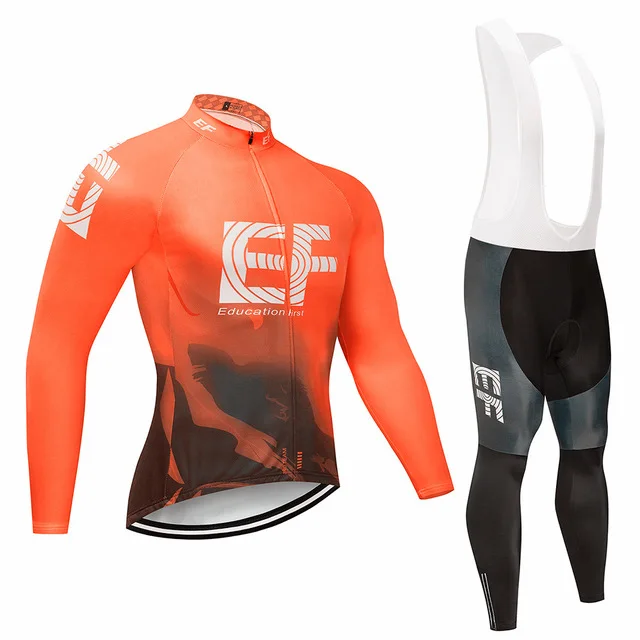 C2 EF Мужская велосипедная футболка с длинным рукавом, комплект MTB велосипедная одежда, Майо Ropa Ciclismo Hombre, велосипедная одежда, 9D гелевая одежда для обучения - Цвет: C2