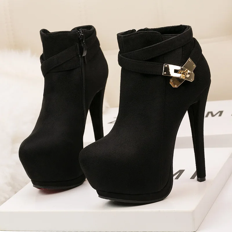 Black Tacones/женские туфли-лодочки на высоком каблуке; туфли с острым носком на шпильке; Talon Femme; пикантные женские свадебные туфли; черные туфли на каблуке; большие размеры - Цвет: Black