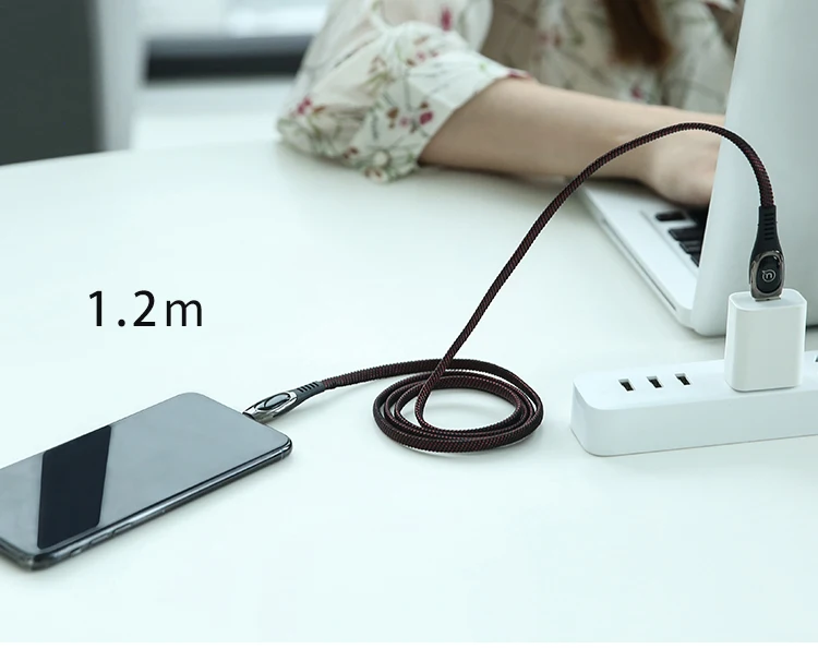 USAMS светодиодный usb кабель зарядное устройство для iPhone xs max xr 8 7 6s plus 5se 11 ipad кабель передачи данных для быстрой зарядки 1 м 2 м для usb lightning Кабель