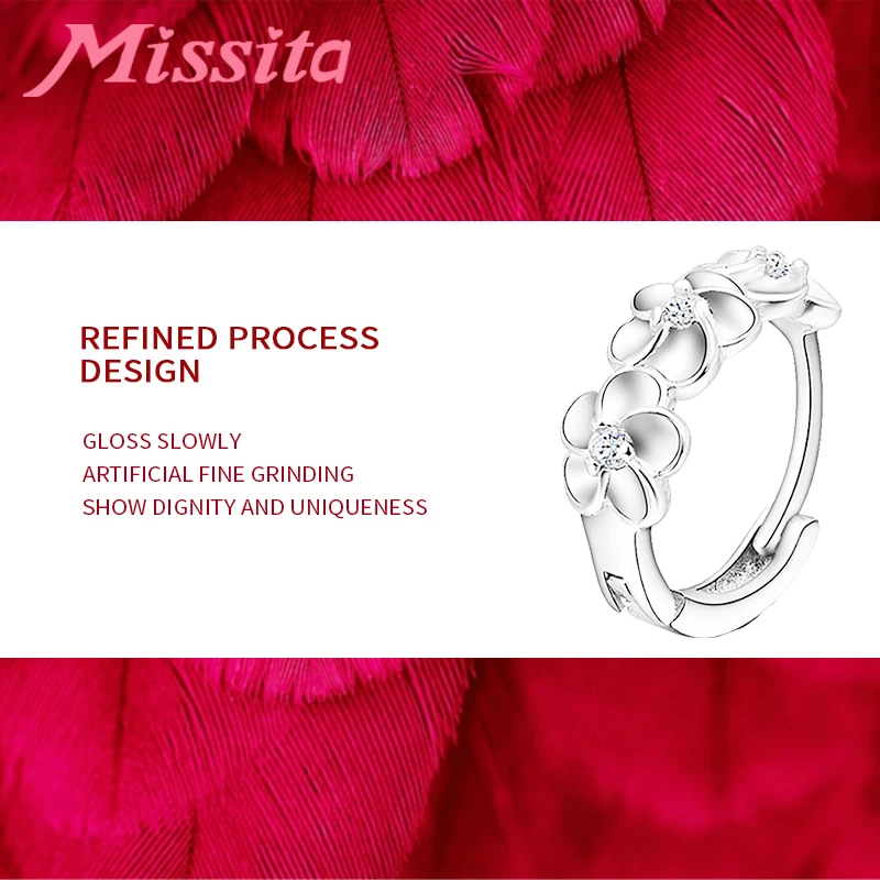 MISSITA, новинка, модная Маргаритка, цветочные серьги для женщин, серебряные модные ювелирные изделия, вечерние серьги, подарок для девушки