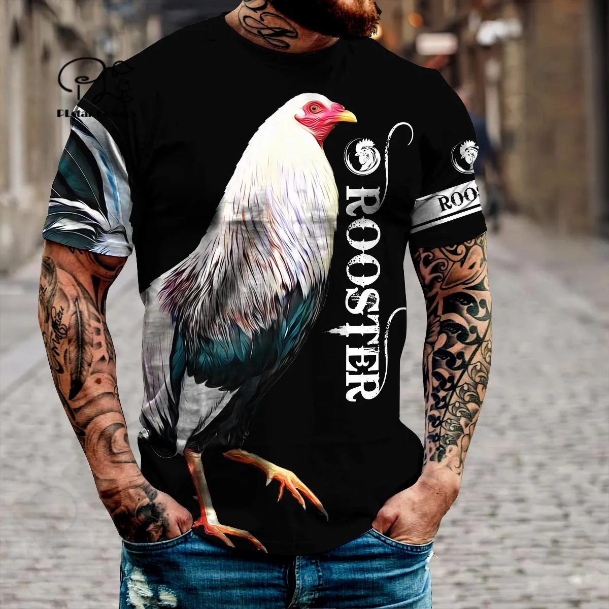 

PLstar Cosmos 3DPrint Newest Rooster Animal Flag Art Unique Man/Woman Harajuku Streetwear Casual Funny T-Shirt Short Sleeve Q-1