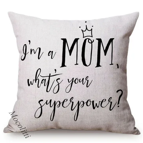 Black Nordic Letter Print Aunt Inspiration Pattern Decoration Sofa Cushion Cover Cotton Flax Chair Throw Pillows Cover almofadas K171-2