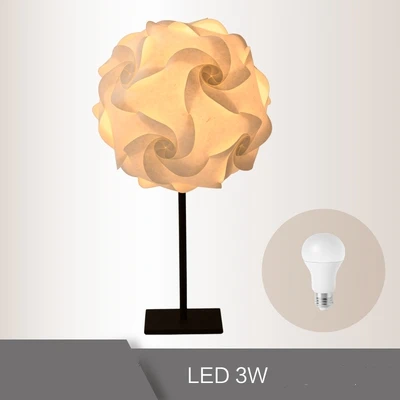 A LED 3W Современная креативная Светодиодная настольная лампа с цветами, роскошная настольная лампа для рукоделия, настольная лампа из полипропилена для гостиной, спальни, прикроватная лампа - Цвет корпуса: A LED 3W