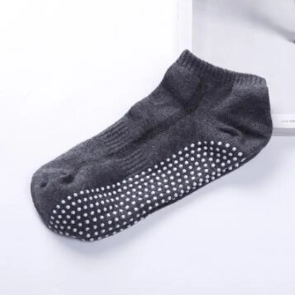 dark grey Профессиональные носки для йоги для мужчин и женщин, хлопковые нескользящие дышащие спортивные носки для бега, велоспорта, йоги, фитнеса, носки, Тапочки - Цвет: dark grey