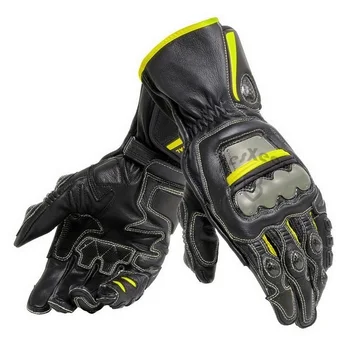 

New 4 Colors 100% Genuine Leather Dain Full Metal 6 Motorcycle Gloves Racing Long Gloves Driving Motorbike Cowhide Gloves