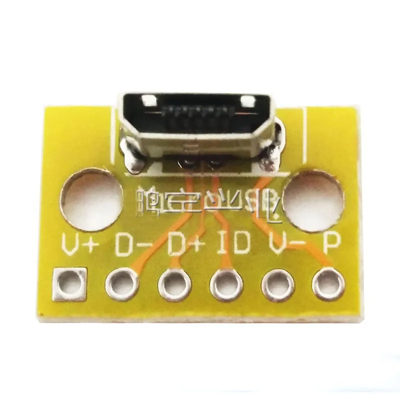 10PCS Vertical Micro USB male or female socket PCB soldering adapter board welding Test universal | Электроника