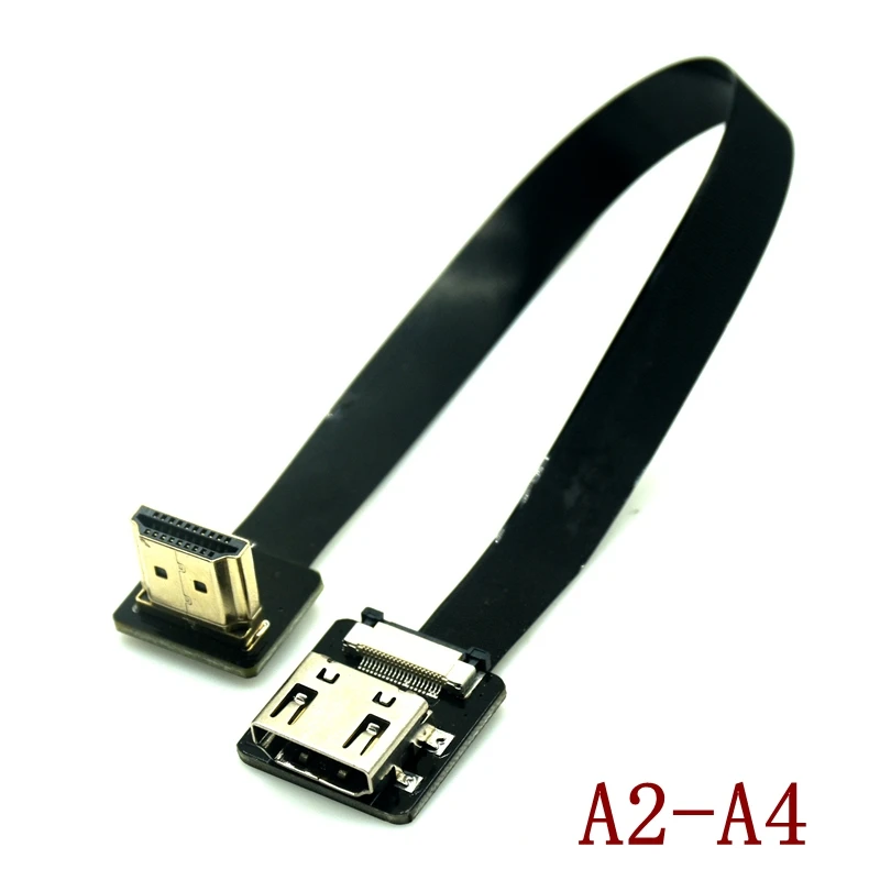 FPV Micro HD-Mini 90-Degree Adapter FPC Ribbon HDMI Cable - 20pin Plug Connector, Various Lengths Description Image.This Product Can Be Found With The Tag Names Computer Cables Connecting, Computer Peripherals, Degree adapter, PC Hardware Cables Adapters