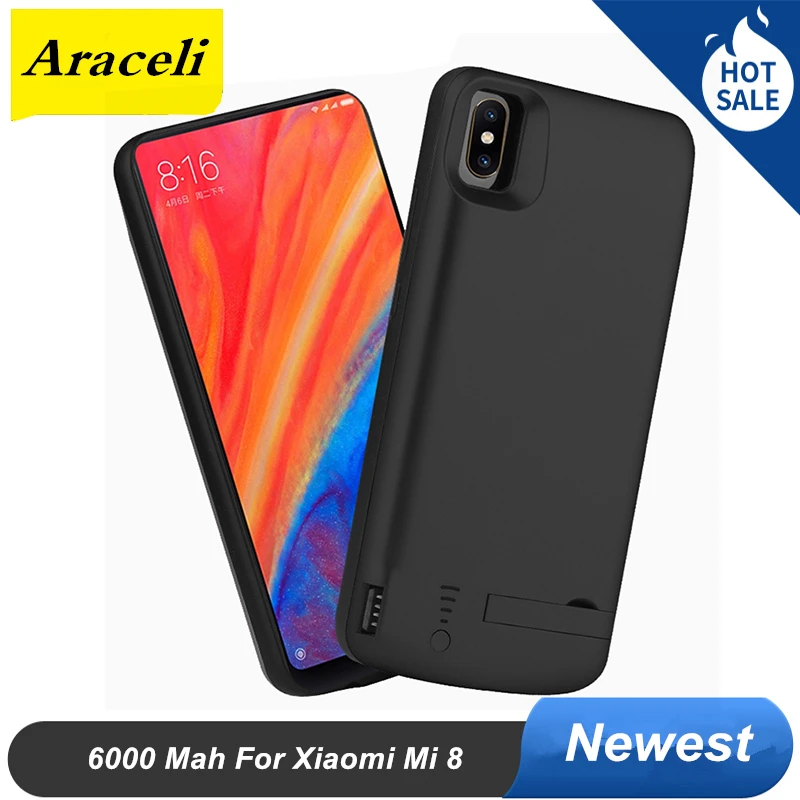 Чехол для аккумулятора Xiaomi 8 внешний умный чехол зарядки портативного зарядного