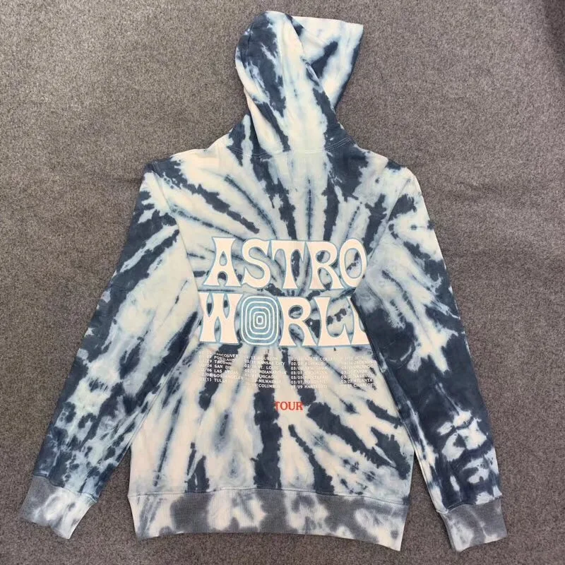 С изображением Трэвиса Скотта астромира астронавта Tie-Dye с капюшоном для женщин и мужчин толстовки кофты астромир пуловер