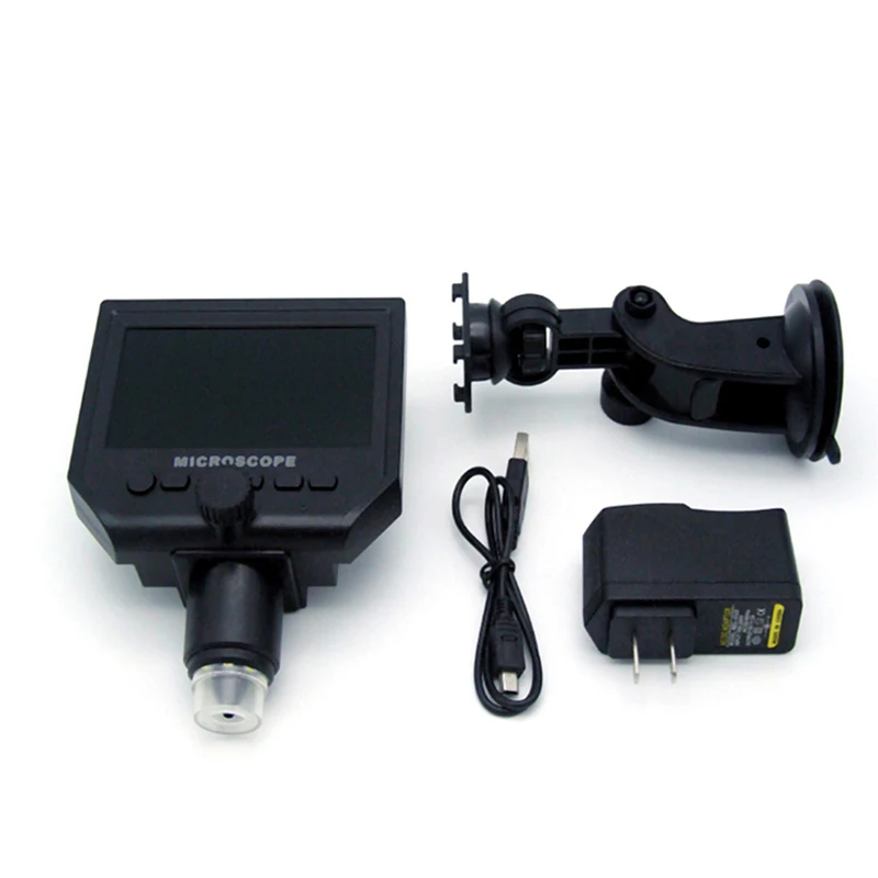 600X цифровой мини-микроскоп 4," lcd USB видеокамера рекордер HD 3,6 мега пикселей Мобильный телефон ремонт Лупа с присоской