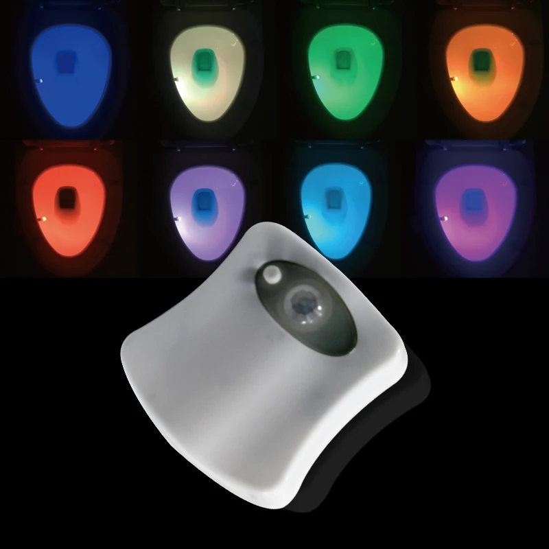 

LED Toilet Light Bulb Waterproof Smart Motion Sensor Night Light Bathroom toilet 5AA battery