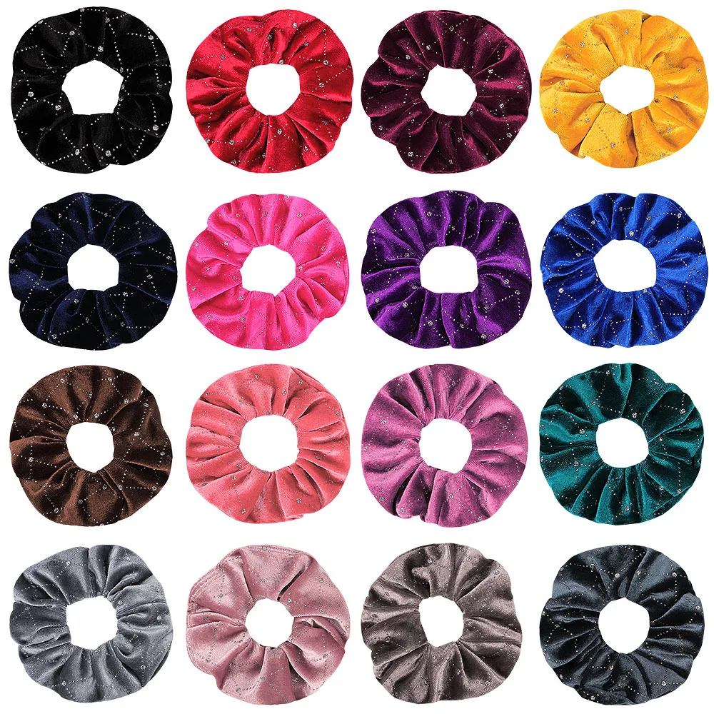 

Elegant Velvet Hair Ring Scrunchie Women Girls Elastic Hair Rubber Bands Gum Accessories Tie Hair Rope Ponytail Holder Headdress