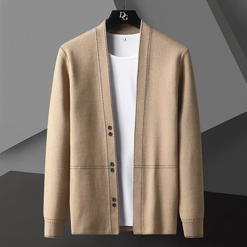 

New autumn and winter brand luxury button cardigan men's fashion designer thick warm sweater jacket casual knitted men's jacket