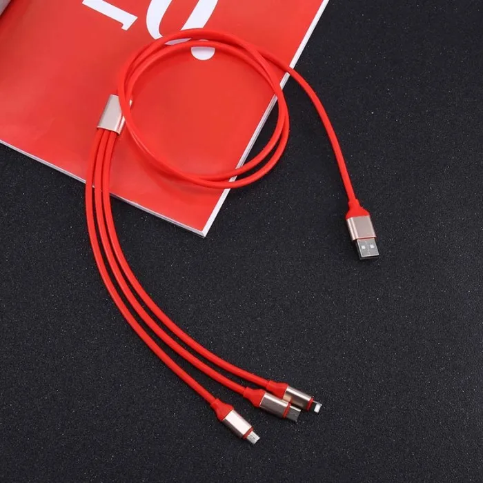 3 в 1 1,2 м СВЕТОДИОДНЫЙ модуль панели управления usb type-C для зарядки Lightning кабели для iPhone samsung Xiaomi Hi 888