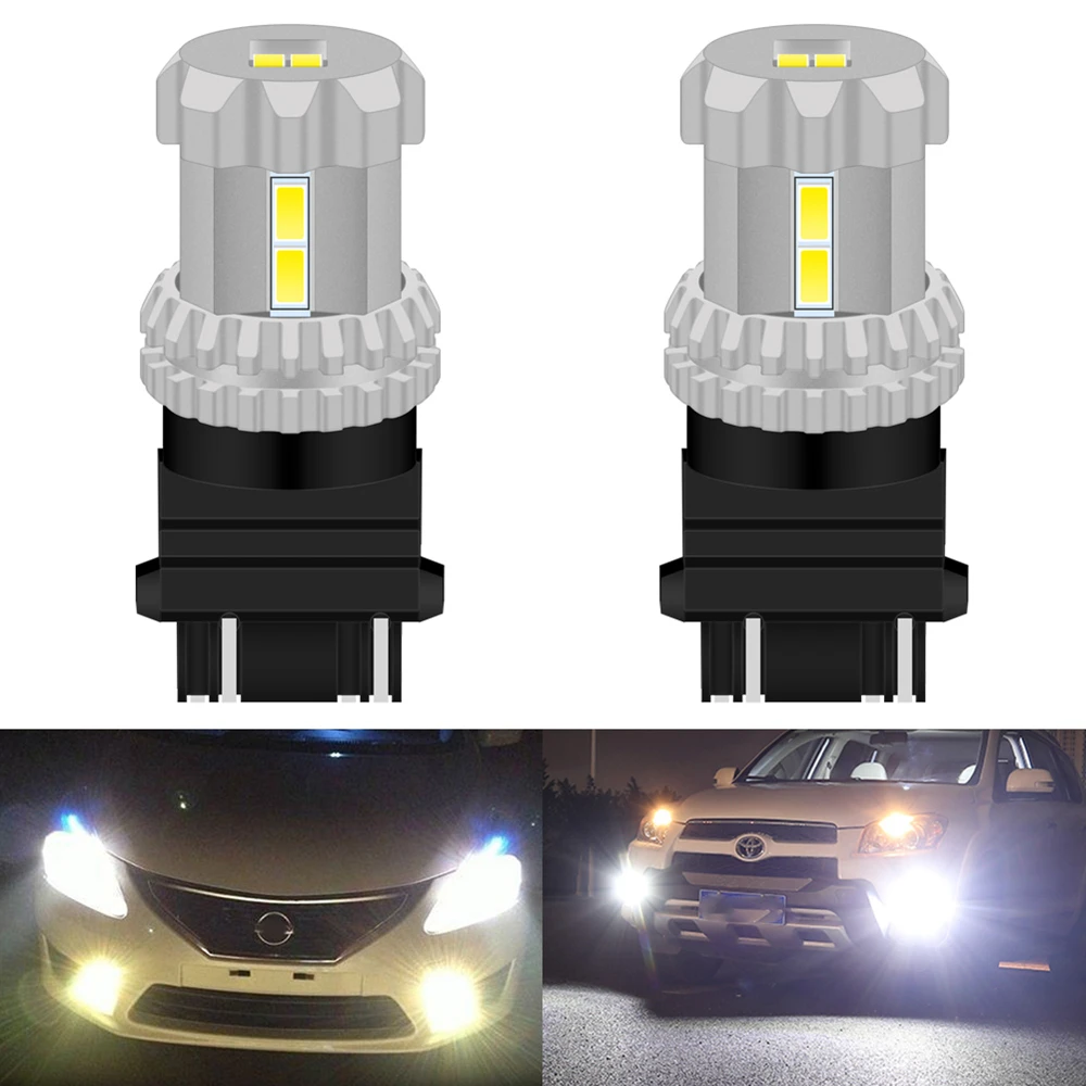 

2pcs HID White 3157 P27/5W P27/7W T25 LED Bulbs Powered Daytime Running Lights DRL For 2011 and up Jeep Grand Cherokee Reverse