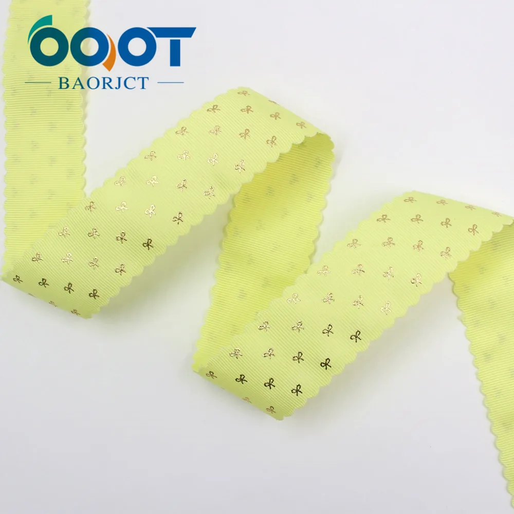 OOOT BAORJCT I-19729-1747, 38 мм, 10 ярдов сплошной цвет горячего тиснения лук-узел корсажные ленты, лук крышка DIY аксессуары украшения