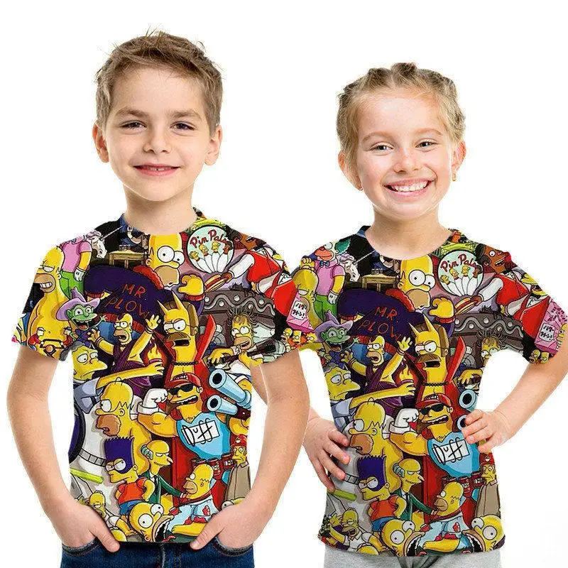 Camiseta con estampado RU 3D с мультяшными принтами, Camiseta con estampado RU 3D camiseta de manga