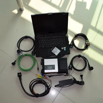 

sd connect 5 mb star c5 with cf52 I5 4G laptop 2020 newest software 360gb SSD diagnostic tool for cars and trucks ready to use