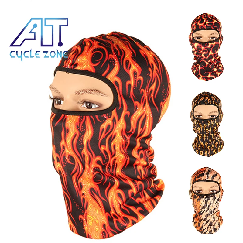 Cycle Zone 5 Style Winter Skull Mask Flame Hats Sport Face Mask Men Ghost Full Face Shield Bike Cycling Bicycle Mask