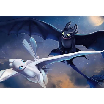 

Full Round Drill DIY Diamond 5D Embroidery Painting Bats Cross Stitch American Anime Picture Night Mosaic Wall Art Home Decor
