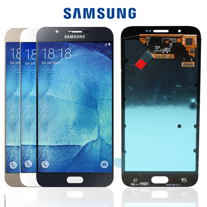 Оригинальный 5 7 &quotAMOLED дисплей для SAMSUNG Galaxy A8 2015 ЖК A8000 A800 A800F сенсорный экран