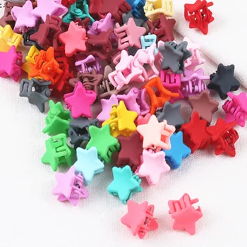 

30Pcs/set Summer Candy Color Colorful Star Bead Shaped Hair Claws for Women Popular Small Hair Clip Hair Stick Accessories