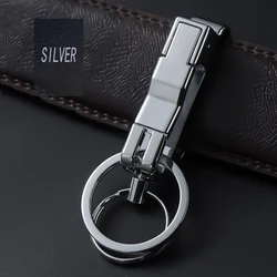Luxury Men's Creative Belt Key Buckle with Secure Lock Ring (SILVER)