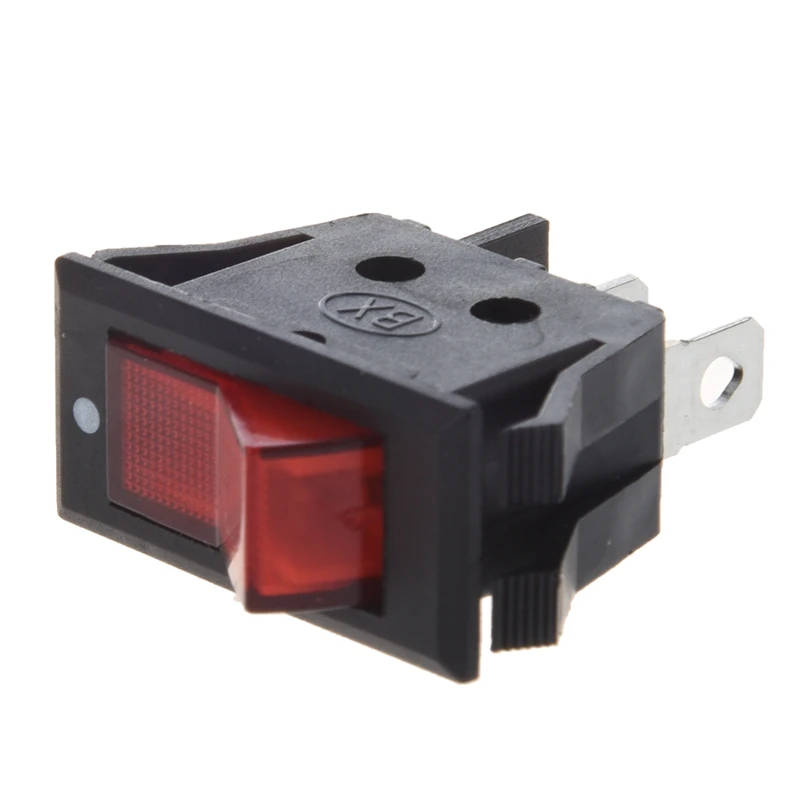 5 шт. 15A/250 В 20A/125 В AC ВКЛ./ВЫКЛ. SPST переключатель: 10 шт. красный неоновый светильник лампа лодка кулисный переключатель и 5 шт. сверхмощный Кулисный Переключатель Sw