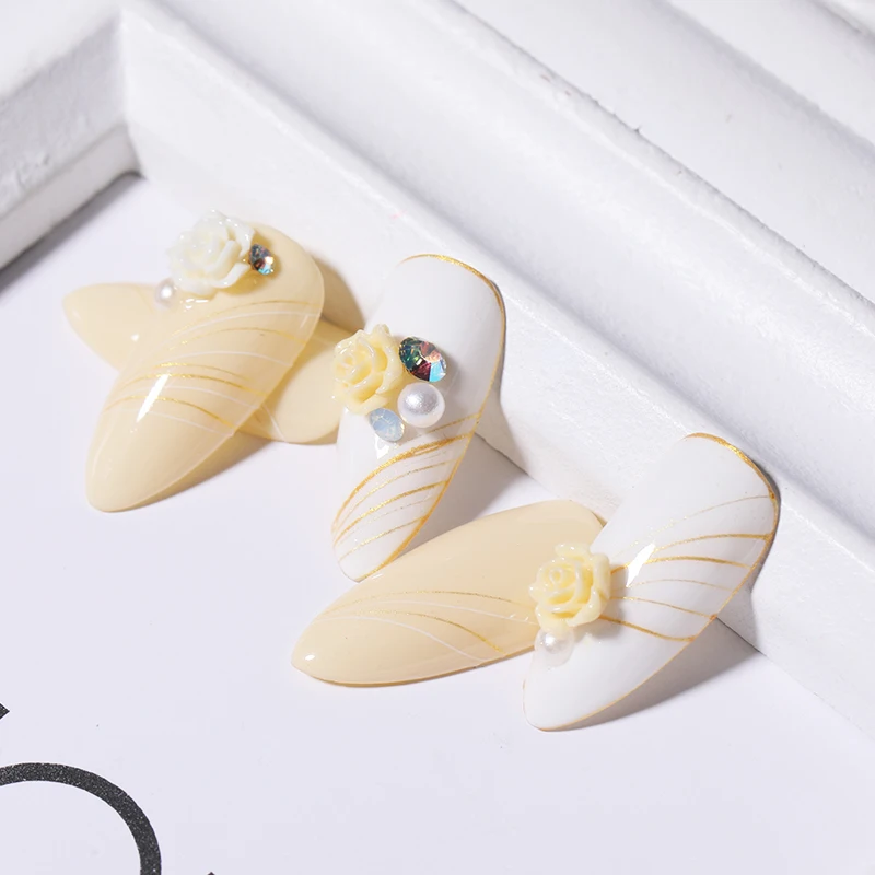 Красочные плоские задние 3d-украшения для ногтей цветок желтый синий красный цветы из каучука красоты дизайн украшения для ногтей своими руками 10 шт
