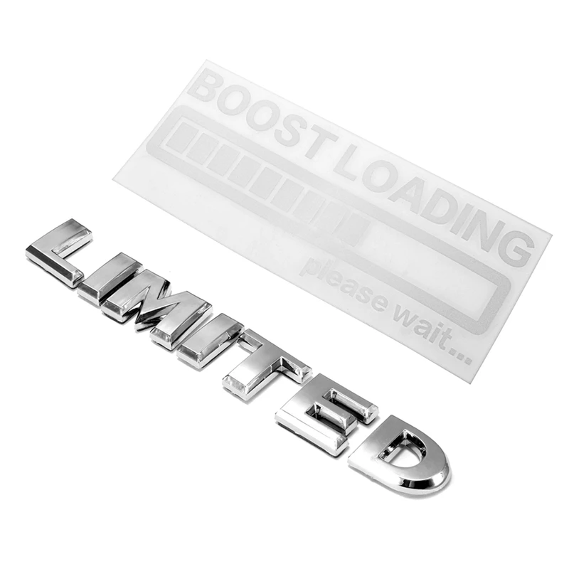 BOOST Loading светоотражающий материал наклейка забавные газовые наклейки автомобильное Окно Графический турбо белый и ограниченный ABS 3D наклейка на автомобиль Deca