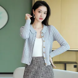 Fashion S-XL Knitted Cardigan Jacket Slim Sweater Women Fall Winter Warmer Coat Girl Friend Party Gift Office Lady Clothing