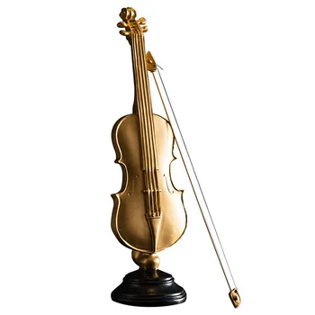 

Modern Simulation Musical Instrument Figurines Violin Saxophone Statue Artcrafts Miniature Model Home Decoration Birthday Gifts