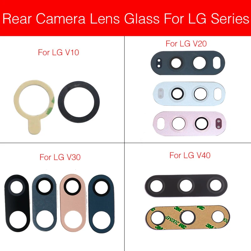 Прозрачный стеклянный объектив для LG V10 V20 V30 V40 F600K H900 задняя камера защитная крышка задняя камера Стекло Объектив Замена Ремонт Запчасти