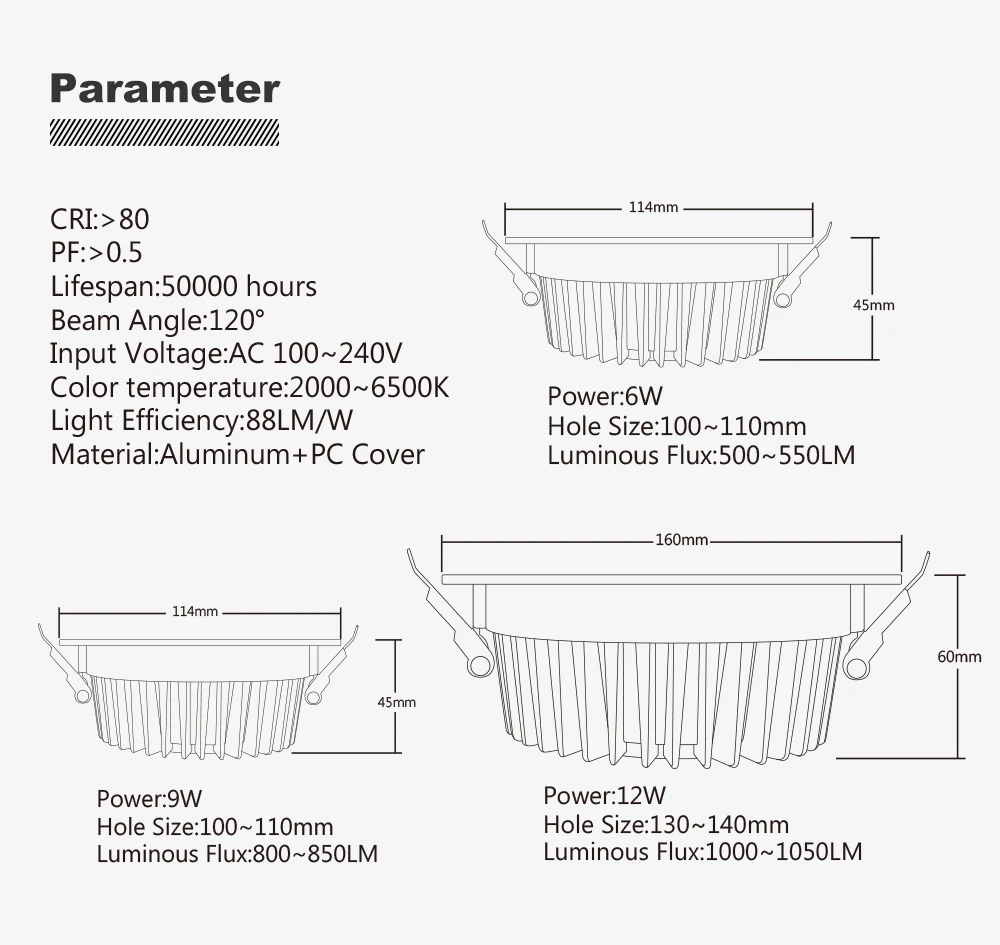 GLEDOPTO zigbee smart downlight plus RGB+CCT 6W/9W/12W light  work with zigbee hub, echo Voice control wall switch remote  LED