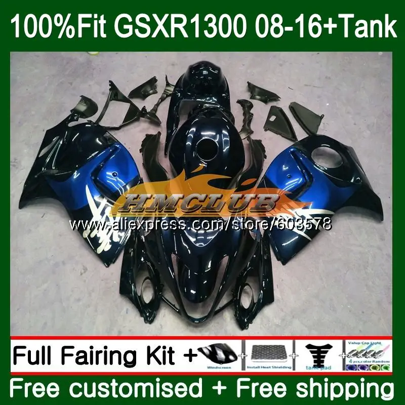 Инъекции для SUZUKI Hayabusa GSXR1300 08 13, 14, 15, 16 лет 22CL. 126 GSXR 1300 GSXR-1300 2008 2013 темно-голубой обтекатель