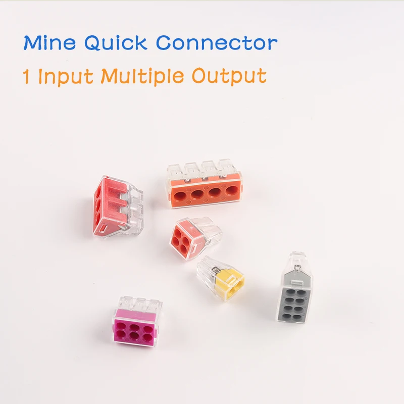 Universal Mini Quick Wire Connector PCT LED Light Compact Wiring Conector Connect Terminal Block Electrical | Обустройство дома