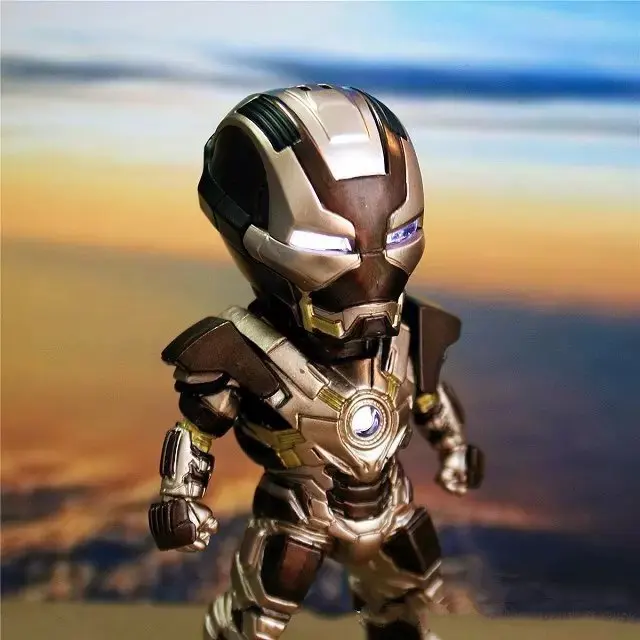 CapitaMall Ironman Cute 1 2 3 S 6-Железный человек Люминесцентная Высококачественная версия D-Capsule Toy Garage Kit