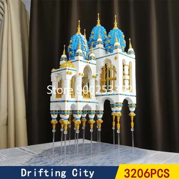 

In Stock 3206PCS MOC Skycastle Street View Floating Castle Building Blocks QL0959 Drifting City 15001 15002 15003 15004 15006