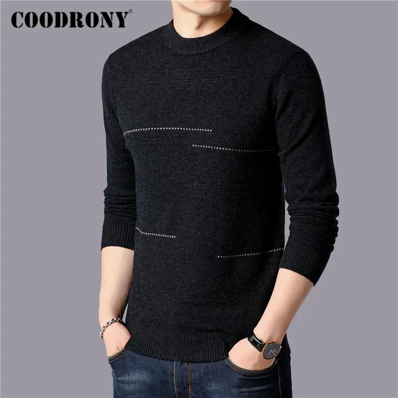 COODRONY Brand 100% Merino Wool Sweater Men Winter Thick Warm Sweaters Soft Cashmere Pullover Men Casual O-Neck Pull Homme 93044 COODRONY Brand 100% Merino Wool Sweater Men Winter Thick Warm Sweaters Soft Cashmere Pullover Men Casual O-Neck Pull Homme 93044