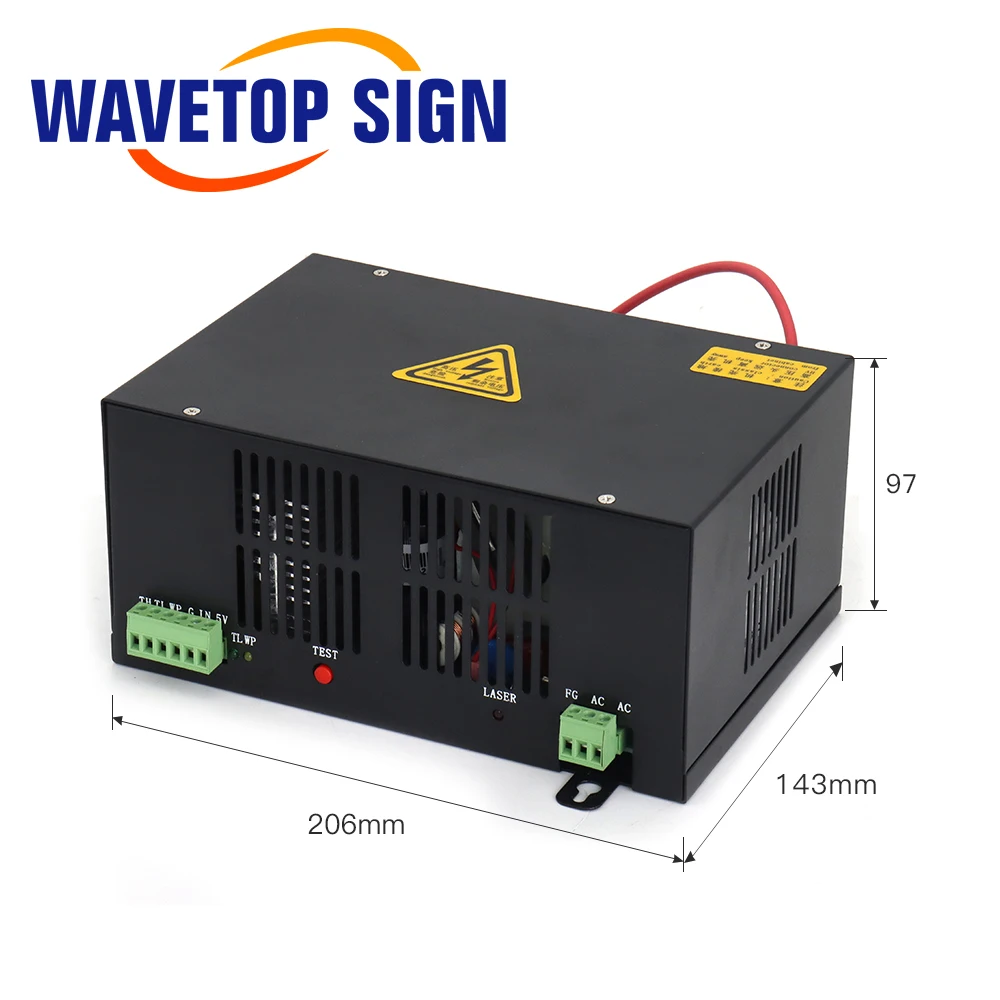 Лазерный блок питания WaveTopSign HY T60 Co2 для лазерного гравировального станка CO2 с