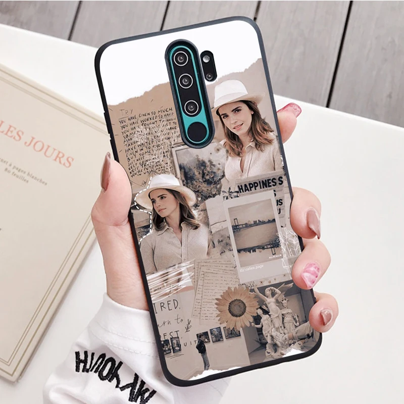 Emma watson black Silicone Phone Case For Redmi note 8 7 Pro S 8T for redmi 9 7A Cover Shell 