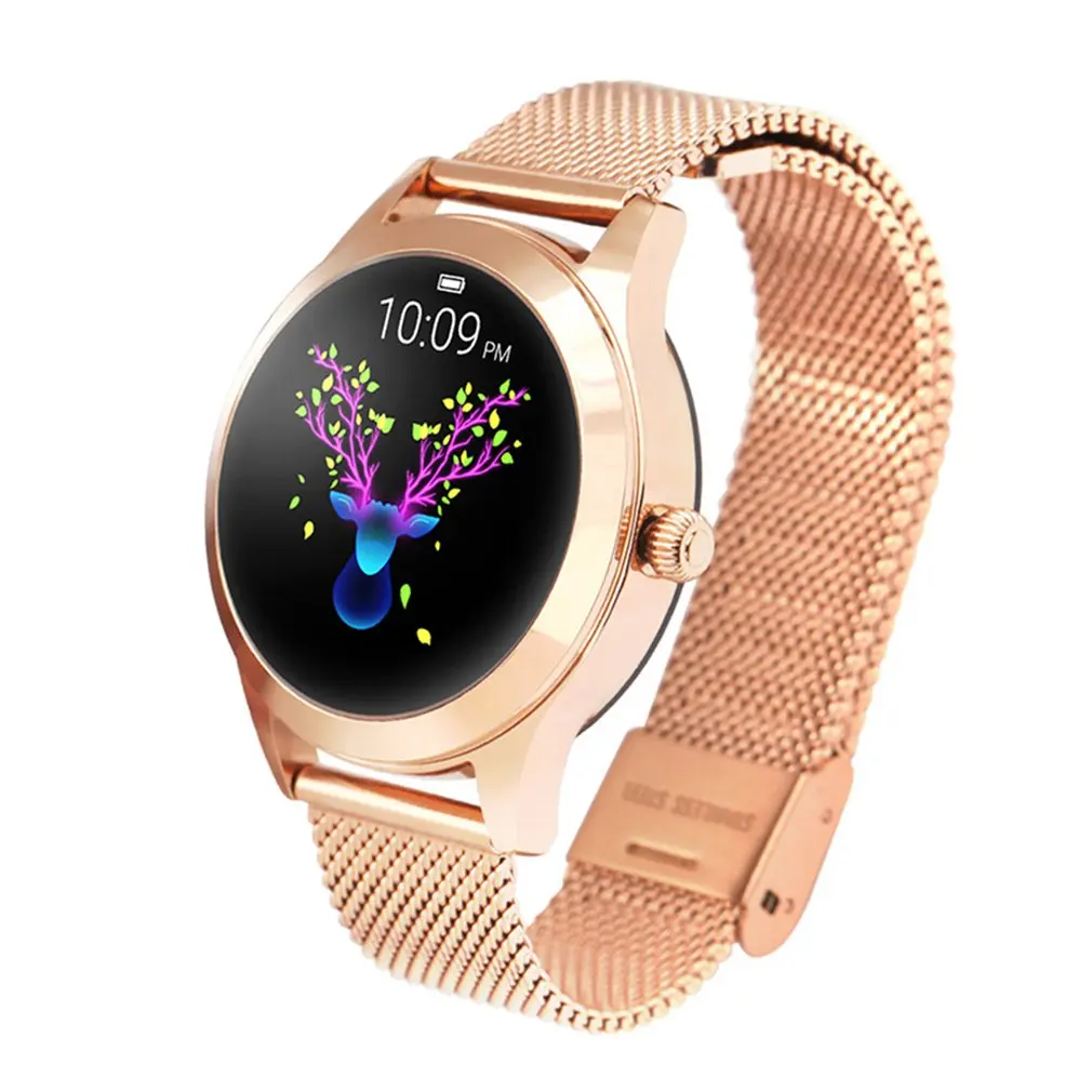 

KW10 Ladies Fashion Heart Rate Monitoring Sports Step Sleep Quality Monitoring Flip Wrist Bright Waterproof Smart Bracelet