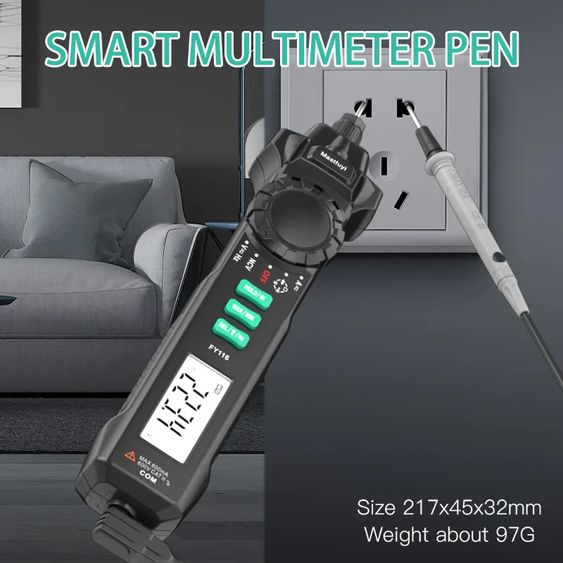 Профессиональный цифровой мультиметр перьевого типа 6000 отсчетов с