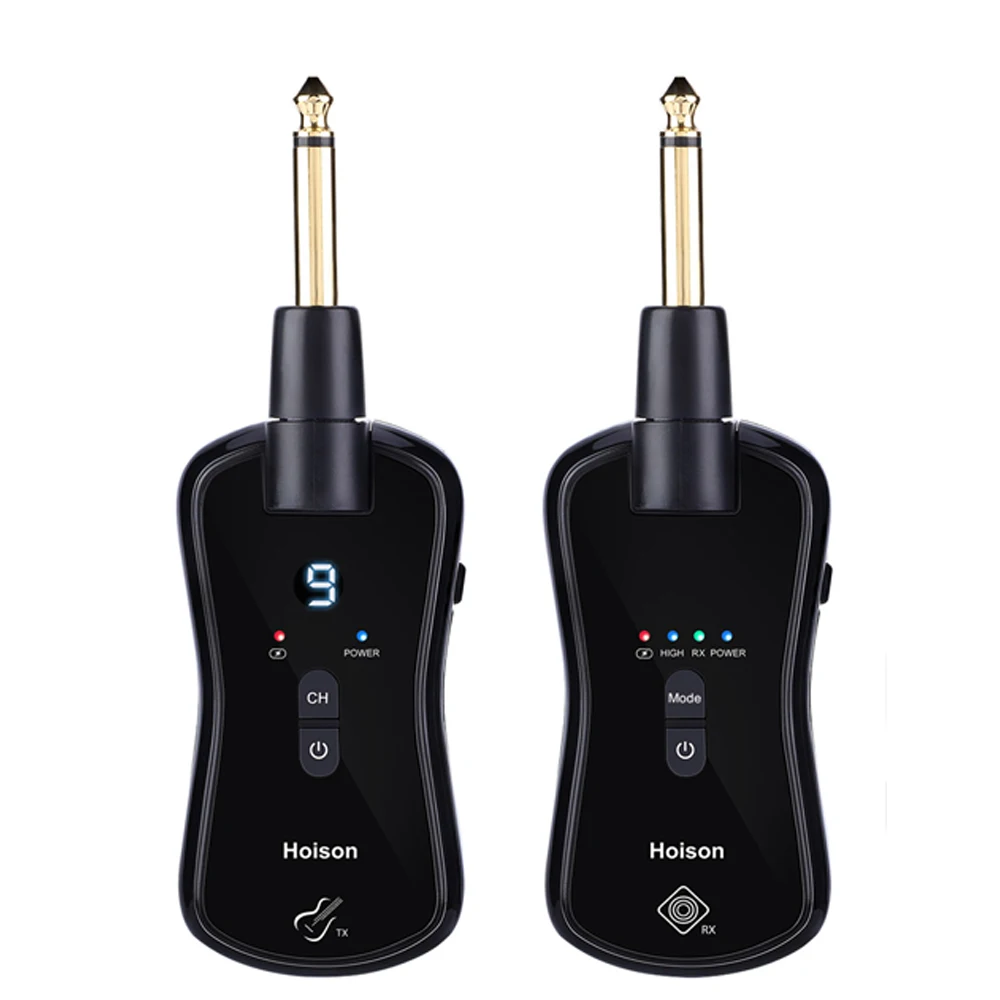 

HOISON S8 Wireless Guitar System Electric Guitars Transmitter and Receiver Set Built-in Rechargeable Battery 30M Transmission