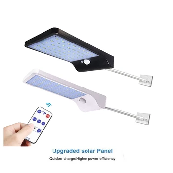 

remote 48/36 LED PIR motion sensor Solar Street light 3 mode Outdoor wall spot flood lamp Waterproof metal pole Yard Path garden