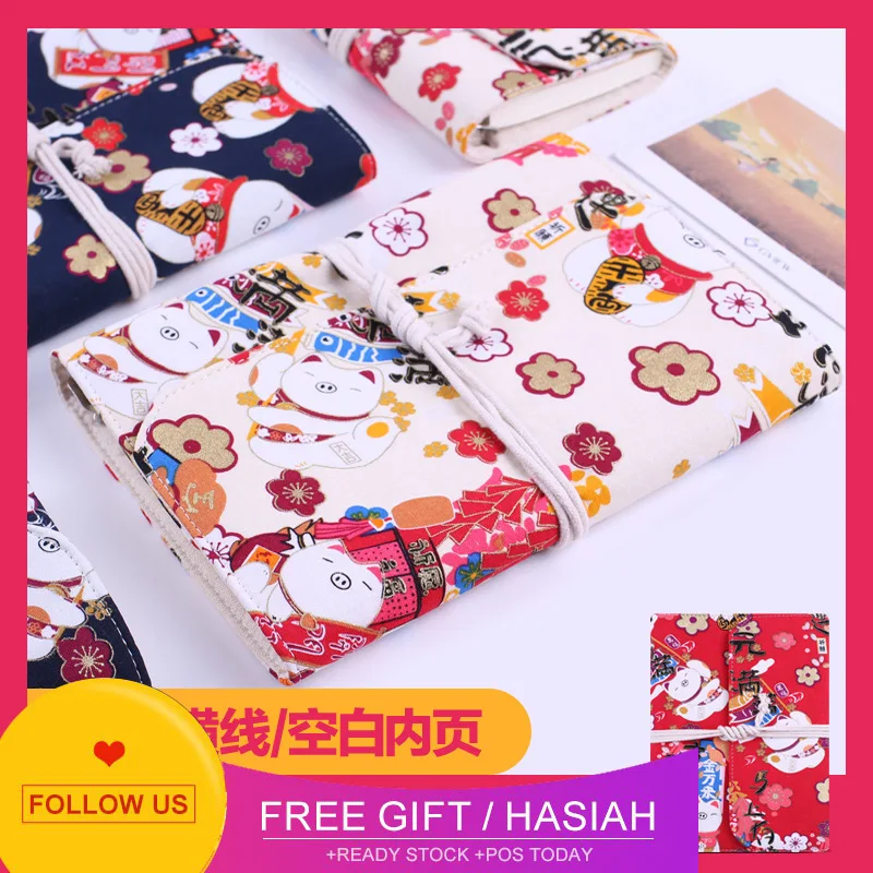 

A5 A6 Linen Spiral Planner 2020 180 Page Japanese Fabric Notebook Cloth Cover Travel Book 6 Hole Loose Leaf Notepad