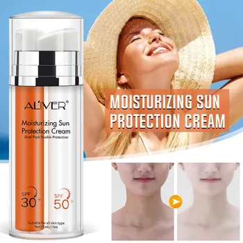 

Double Tube Facial Sunscreen Cream SPF 30+ SPF 50+ Moisturizing Sun Production Cream Skin Care Oil Anti Oxidant UVA/UVB